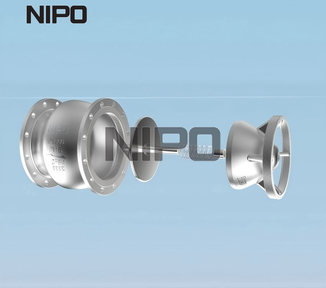 V&aacute;lvula de reten&ccedil;&atilde;o de fluxo axial de queda de baixa press&atilde;o, design simplificado