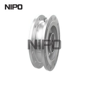 V&aacute;lvula de reten&ccedil;&atilde;o de fluxo axial de flange dupla, corpo em a&ccedil;o carbono, categoria industrial