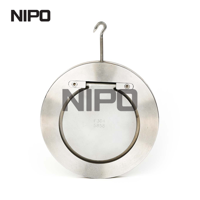 Válvula de retenção oscilante de disco único wafer H74 com vedação rígida