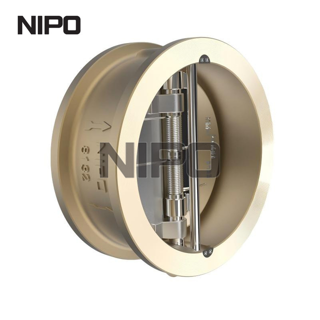 Tipo válvula sem retenção de bronze e alumínio do retorno do balanço do disco dobro do disco