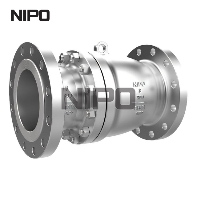 V&aacute;lvula de reten&ccedil;&atilde;o de fluxo axial tipo Non-Slam com corpo fundido em caixa dividida 