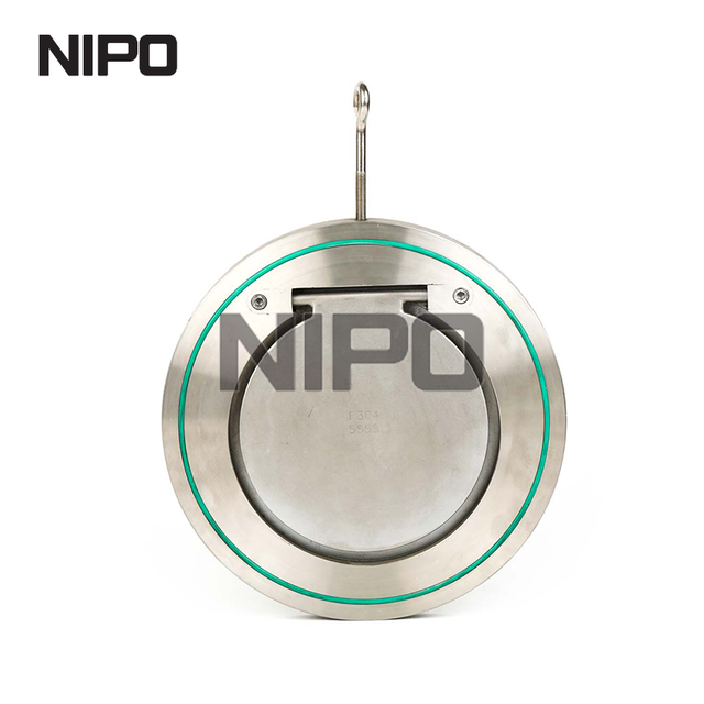 Válvula de retenção oscilante de disco único wafer H74 com vedação rígida