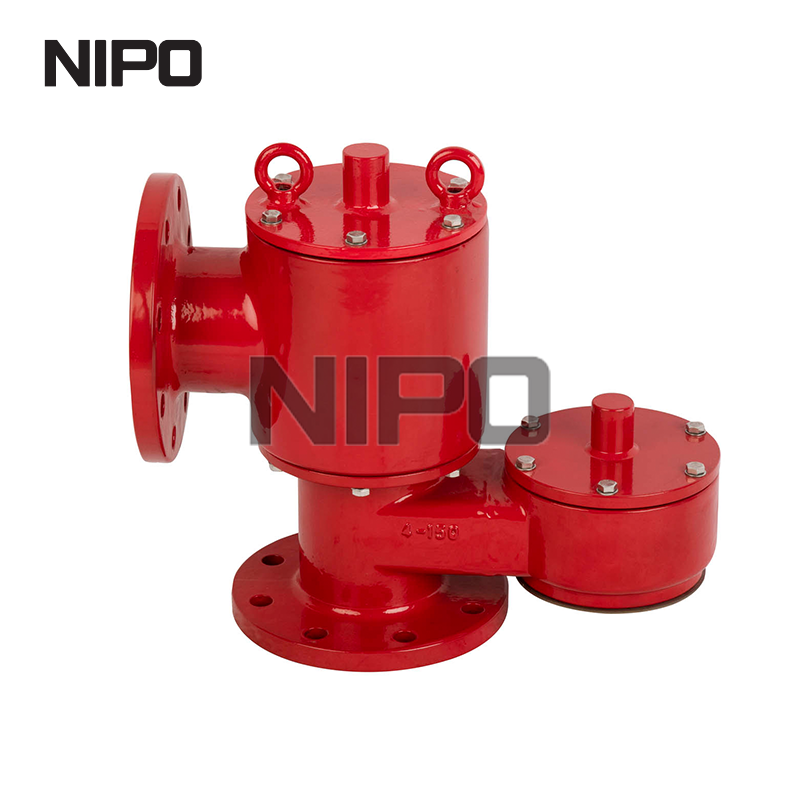 Válvula de respiro de alívio de pressão e vácuo com tubo afastado