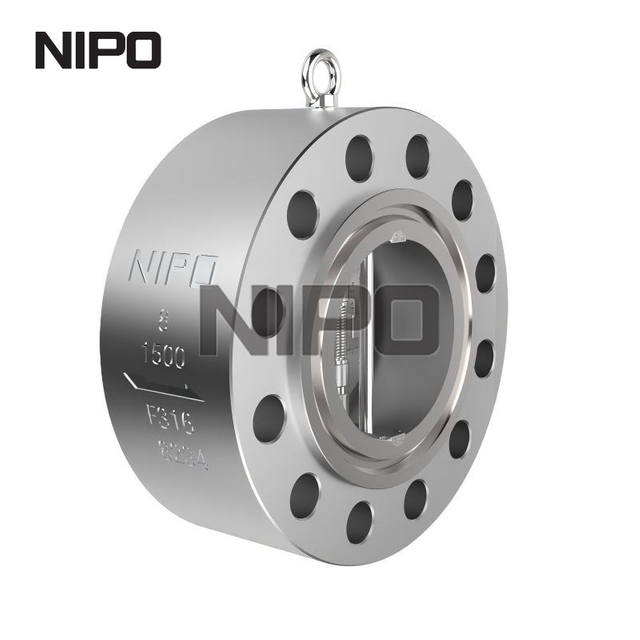 V&aacute;lvula de reten&ccedil;&atilde;o de giro de disco duplo tipo tal&atilde;o de corpo forjado