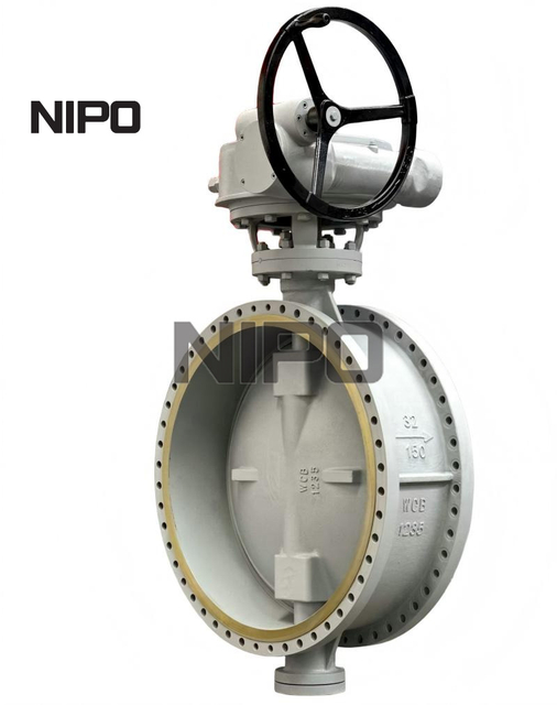 V&aacute;lvula borboleta industrial com flange de engrenagem