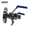 V&aacute;lvula de esfera de duplo bloqueio e sangramento integral DBB | V&aacute;lvula DBB de instrumento de a&ccedil;o inoxid&aacute;vel flange-a-rosca