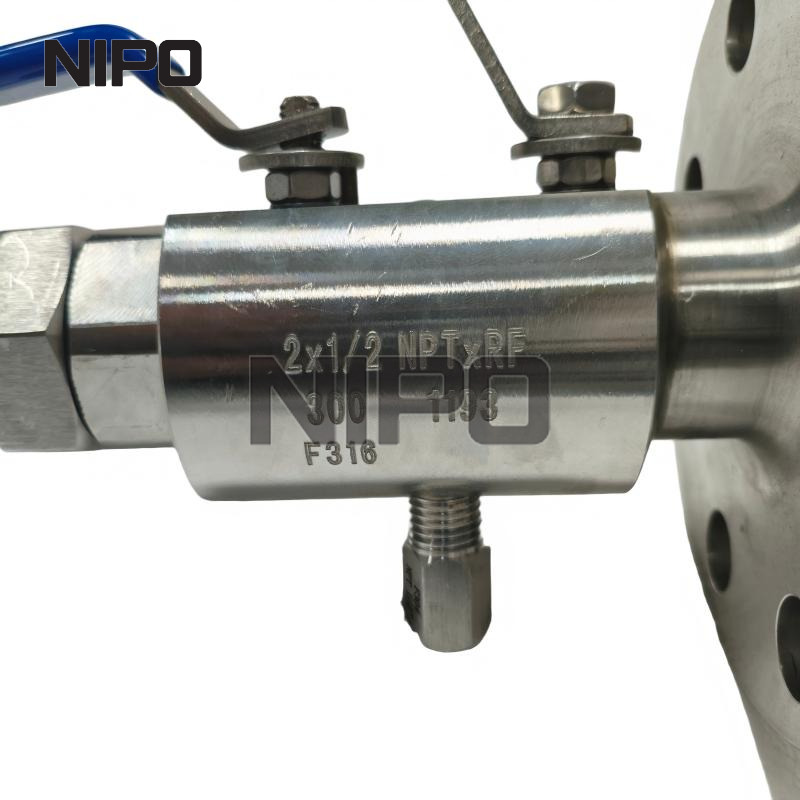 V&aacute;lvula de esfera de duplo bloqueio e sangramento integral DBB | V&aacute;lvula DBB de instrumento de a&ccedil;o inoxid&aacute;vel flange-a-rosca