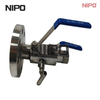 V&aacute;lvula de esfera de duplo bloqueio e sangramento integral DBB | V&aacute;lvula DBB de instrumento de a&ccedil;o inoxid&aacute;vel flange-a-rosca