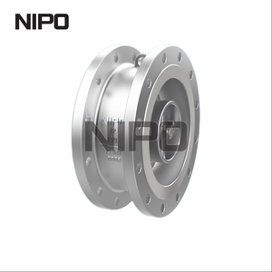 V&aacute;lvula de reten&ccedil;&atilde;o de fluxo axial de flange dupla, corpo em a&ccedil;o carbono, categoria industrial
