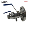 V&aacute;lvula de esfera de duplo bloqueio e sangramento integral DBB | V&aacute;lvula DBB de instrumento de a&ccedil;o inoxid&aacute;vel flange-a-rosca