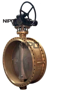  V&aacute;lvula borboleta de flange de deslocamento triplo com flange de bronze de alum&iacute;nio C95500 