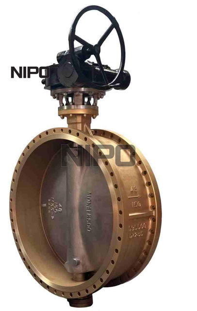  V&aacute;lvula borboleta de flange de deslocamento triplo com flange de bronze de alum&iacute;nio C95500 
